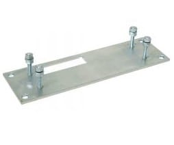 Płyta montażowa podstawa dla PULL T prosta Tousek 14630070 pod napęd do bramy przesuwnej regulowana wysokość ocynkowana ogniowo bram przesuwnych T4speed T5 T8 T24 T24speed T10 T15