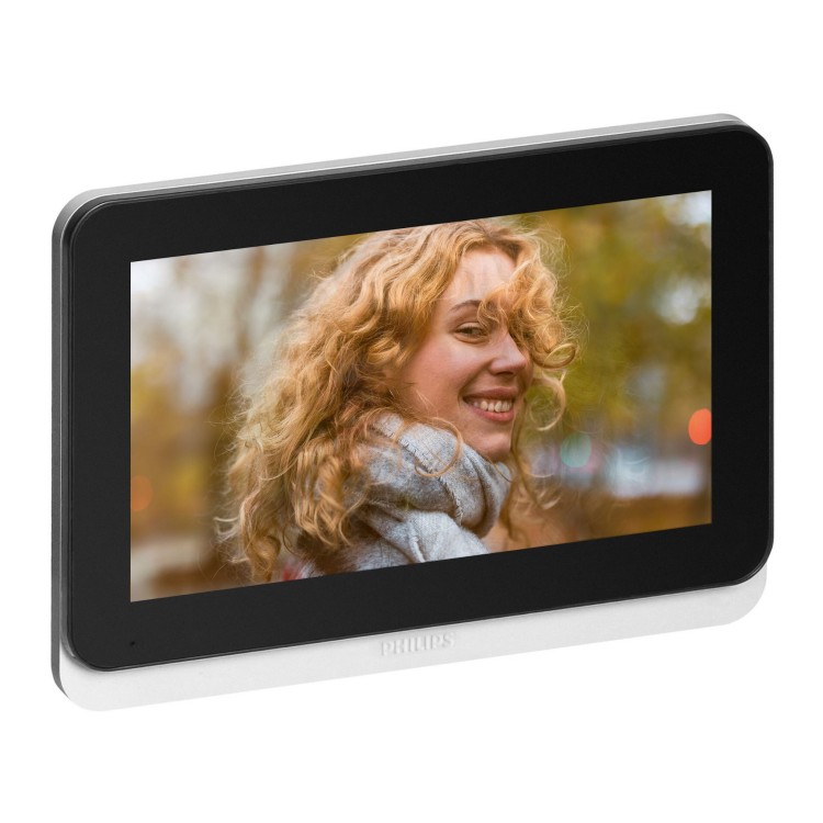 Monitor Philips do WelcomeEye Connect 3 531048P Philips do rozbudowy do wersji 2-rodzinnej zestawów z serii Connect 3 7" ekran SMART wideodomofon LCD dzwonek z WiFi bezsłuchawkowy OSD sterowanie furtką bramą Inteligentny telefonem głosem Google Home Alexa