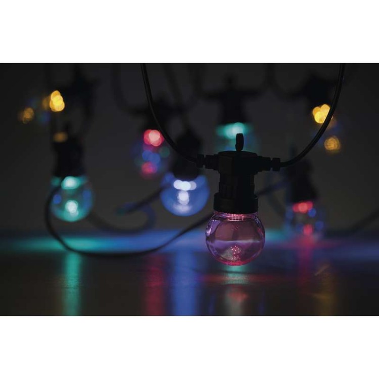 Lampki ogrodowe Girlanda Łańcuch Party 10x 5 LED do Ogrodu z Żarówkami DCPM01 Emos Dekoracyjny 5m IP44 Dekoracja sznur Multikolor przeźroczyste