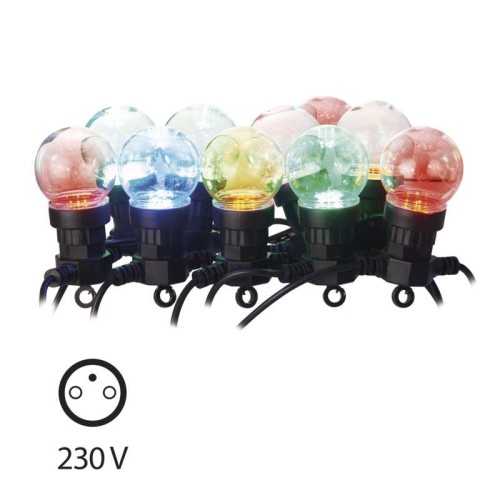 Lampki ogrodowe Girlanda Łańcuch Party 10x 5 LED do Ogrodu z Żarówkami DCPM01 Emos Dekoracyjny 5m IP44 Dekoracja sznur Multikolor przeźroczyste