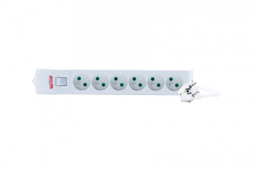 Przedłużacz listwowy FIDO 6x230V, OWY 3x1,5mm2 - 3m z wyłącznikiem 10.0002 F-Elektro