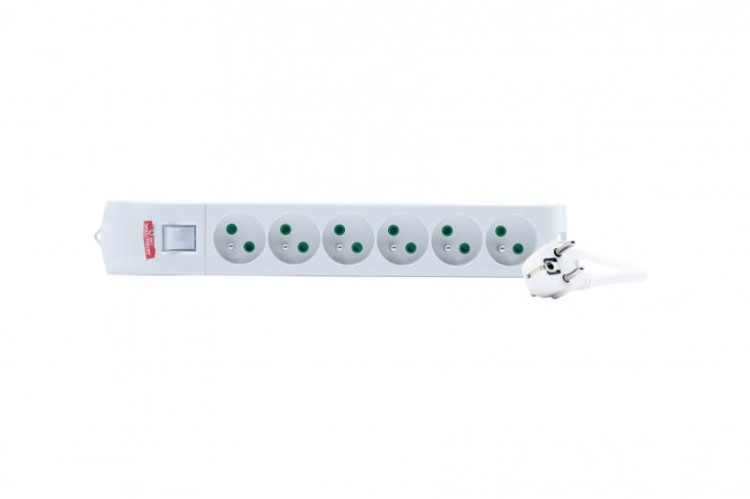 Przedłużacz listwowy FIDO 6x230V, OWY 3x1,5mm2 - 3m z wyłącznikiem 10.0002 F-Elektro