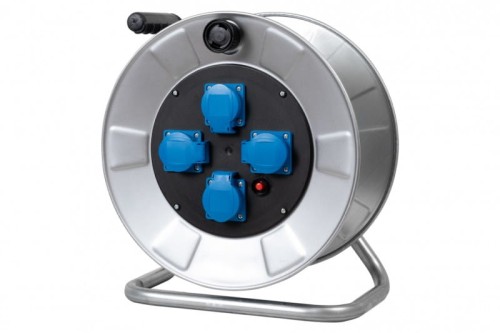 Rozgałęźnik na bębnie metalowym BORDO-320 4x230V IP44 + termik 14300-1 F-Elektro