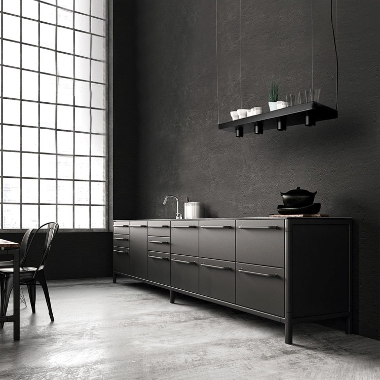 Lampa sufitowa wisząca kwietnik Industrialna Loft PLANT BLACK 9381 NOWODVORSKI Lighting GU10 x4 nowoczesna oprawa oświetleniowa metalowa czarna nad stół blat wyspę półka wisząca na kwiatki w doniczce i dekoracje Premium