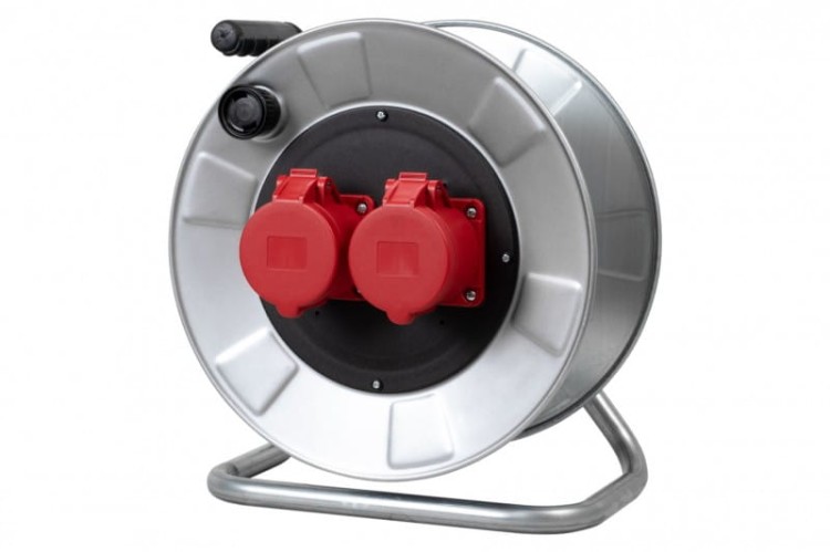 Rozgałęźnik na bębnie metalowym BORDO-320 2x32A 5p IP44 14300-6 F-Elektro