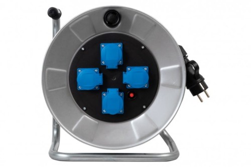 Przedłużacz na bębnie metalowym BORDO-320  4x230V OPD 3x1,5 z termikiem /20m/ 14390-23 F-Elektro