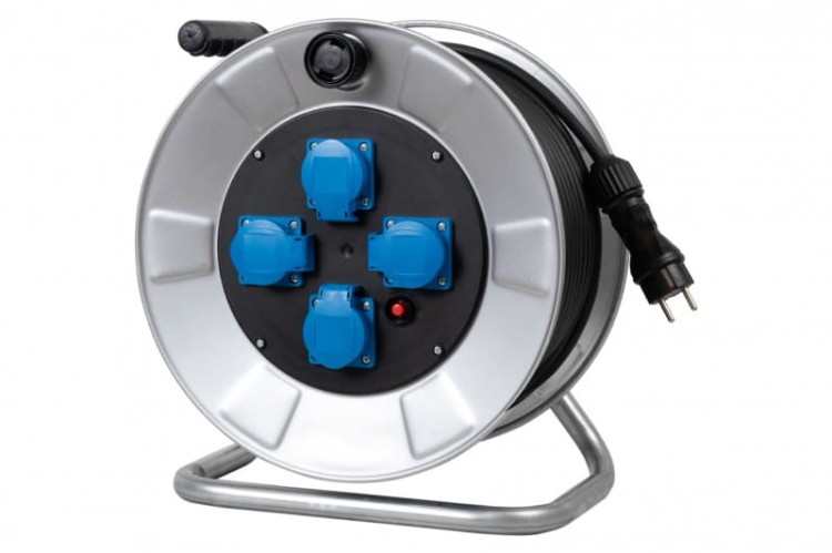 Przedłużacz  na bębnie metalowym BORDO-320  4x230V OW 3x1,5 z termikiem /35m/ 14390-6 F-Elektro