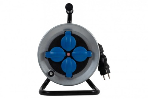 Przedłużacz na bębnie metalowym MINI-210 4x230V OW 3x1,5 z termikiem - 15m 14555-2 F-Elektro