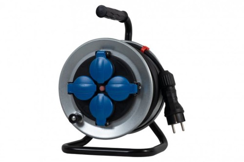 Przedłużacz na bębnie metalowym MINI-210 4x230V OWY 3x1,5 z termikiem - 10m 14555-41 F-Elektro