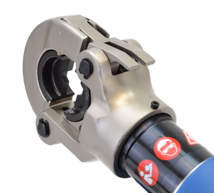 Praska elektrohydrauliczna ze szczękami i walizką 16-300mm 60kN DK60E Tracon Electric Prasa Zaciskarka akumulatorowa 18V 2× Li-ion 3200mAh 350° elektryczna z końcówkami na akumulator do zaciskania przewodów