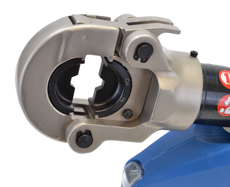 Praska elektrohydrauliczna ze szczękami i walizką 16-300mm 60kN DK60E Tracon Electric Prasa Zaciskarka akumulatorowa 18V 2× Li-ion 3200mAh 350° elektryczna z końcówkami na akumulator do zaciskania przewodów