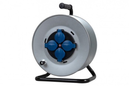 Rozgałęźnik na bębnie metalowym MIDI-290 4x230V IP44 + termik 14569FR F-Elektro