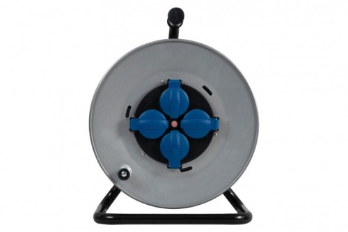 Rozgałęźnik na bębnie metalowym MIDI-290 4x230V IP44 + termik 14569FR F-Elektro