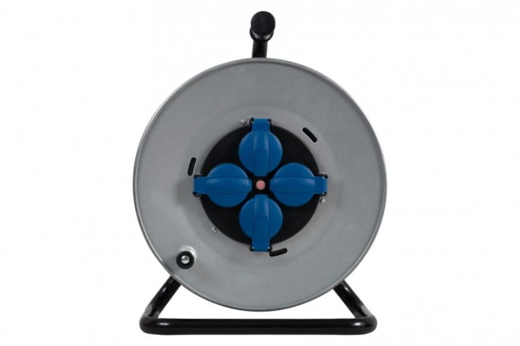 Rozgałęźnik na bębnie metalowym MIDI-290 4x230V IP44 + termik 14569FR F-Elektro