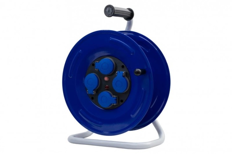 Rozgałęźnik na bębnie metalowym GRANDE-320 4x230V IP44 + termik + kontrolka 14600FR F-Elektro