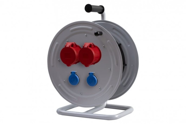 Rozgałęźnik na bębnie metalowym MAKARA-370 16A 5p, 32A 5p, 2x230V  IP44 14700-24 F-Elektro