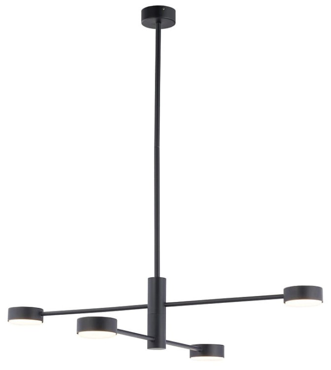 Lampa sufitowa wisząca Industrialna Loft ORBIT BLACK IV 7945 NOWODVORSKI Lighting  GX53 x4 nowoczesna oprawa oświetleniowa metalowa nad stół blat wyspę czarna Inspiracje Premium