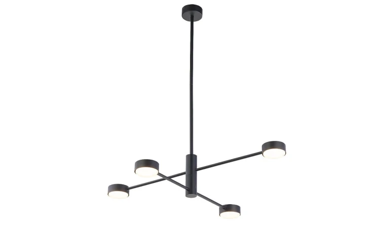 Lampa sufitowa wisząca Industrialna Loft ORBIT BLACK IV 7945 NOWODVORSKI Lighting  GX53 x4 nowoczesna oprawa oświetleniowa metalowa nad stół blat wyspę czarna Inspiracje Premium