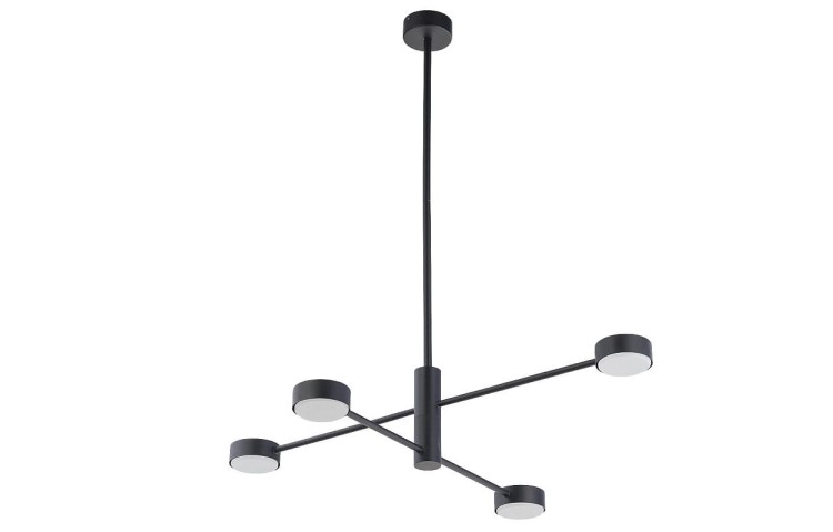Lampa sufitowa wisząca Industrialna Loft ORBIT BLACK IV 7945 NOWODVORSKI Lighting  GX53 x4 nowoczesna oprawa oświetleniowa metalowa nad stół blat wyspę czarna Inspiracje Premium
