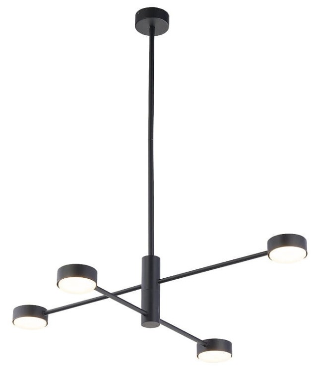 Lampa sufitowa wisząca Industrialna Loft ORBIT BLACK IV 7945 NOWODVORSKI Lighting  GX53 x4 nowoczesna oprawa oświetleniowa metalowa nad stół blat wyspę czarna Inspiracje Premium