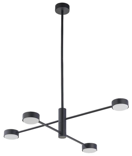 Lampa sufitowa wisząca Industrialna Loft ORBIT BLACK IV 7945 NOWODVORSKI Lighting  GX53 x4 nowoczesna oprawa oświetleniowa metalowa nad stół blat wyspę czarna Inspiracje Premium