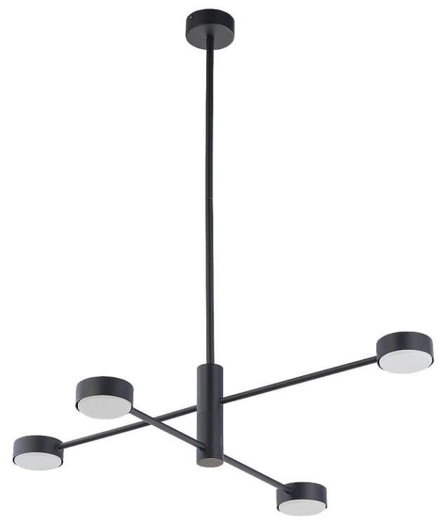Lampa sufitowa wisząca Industrialna Loft ORBIT BLACK IV 7945 NOWODVORSKI Lighting  GX53 x4 nowoczesna oprawa oświetleniowa metalowa nad stół blat wyspę czarna Inspiracje Premium