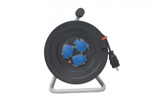 Przedłużacz na bębnie plastikowym NERO-290 3x230V IP44 3x2,5 (OW) /40m/ z termikiem i kontrolką 14710-17 F-Elektro