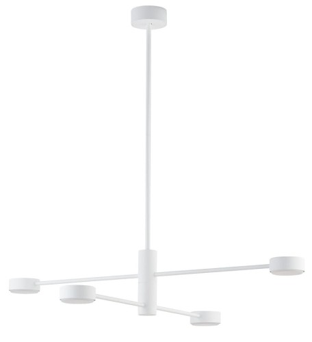 Lampa sufitowa wisząca Industrialna Loft ORBIT WHITE IV 7941 NOWODVORSKI Lighting  GX53 x4 nowoczesna oprawa oświetleniowa metalowa nad stół blat wyspę biała Inspiracje Premium