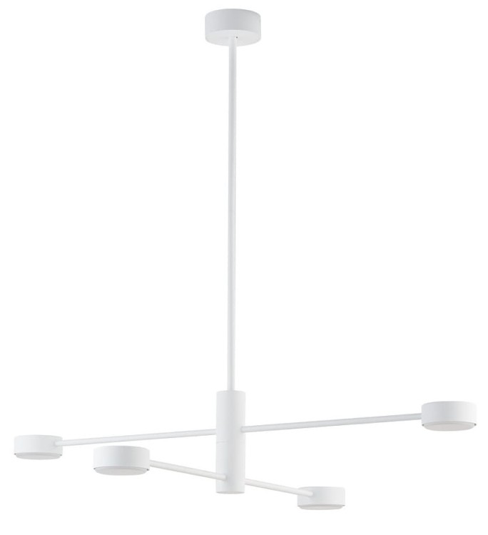 Lampa sufitowa wisząca Industrialna Loft ORBIT WHITE IV 7941 NOWODVORSKI Lighting  GX53 x4 nowoczesna oprawa oświetleniowa metalowa nad stół blat wyspę biała Inspiracje Premium