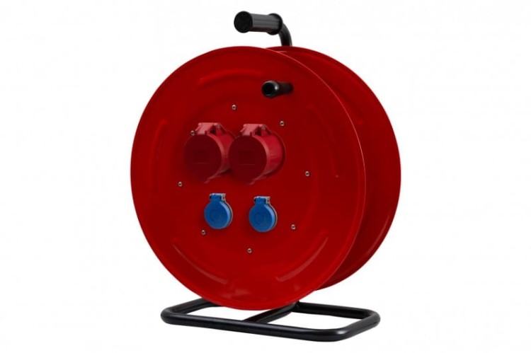 Rozgałęźnik na bębnie metalowym MAKARA-460 16A 5p, 32A 5p, 2x230V  IP44 14800-11 F-Elektro