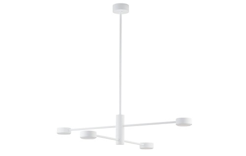 Lampa sufitowa wisząca Industrialna Loft ORBIT WHITE IV 7941 NOWODVORSKI Lighting  GX53 x4 nowoczesna oprawa oświetleniowa metalowa nad stół blat wyspę biała Inspiracje Premium