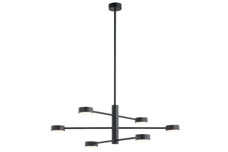 Lampa sufitowa wisząca Industrialna Loft ORBIT BLACK VI 7946 NOWODVORSKI Lighting GX53 x6 nowoczesna oprawa oświetleniowa metalowa nad stół blat wyspę czarna Inspiracje Premium
