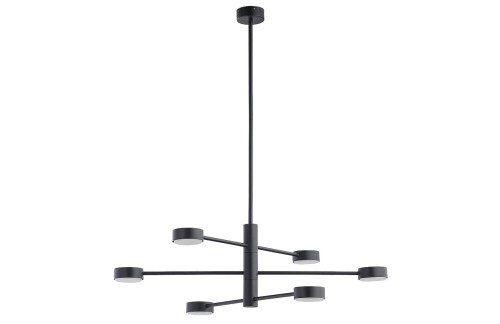 Lampa sufitowa wisząca Industrialna Loft ORBIT BLACK VI 7946 NOWODVORSKI Lighting GX53 x6 nowoczesna oprawa oświetleniowa metalowa nad stół blat wyspę czarna Inspiracje Premium