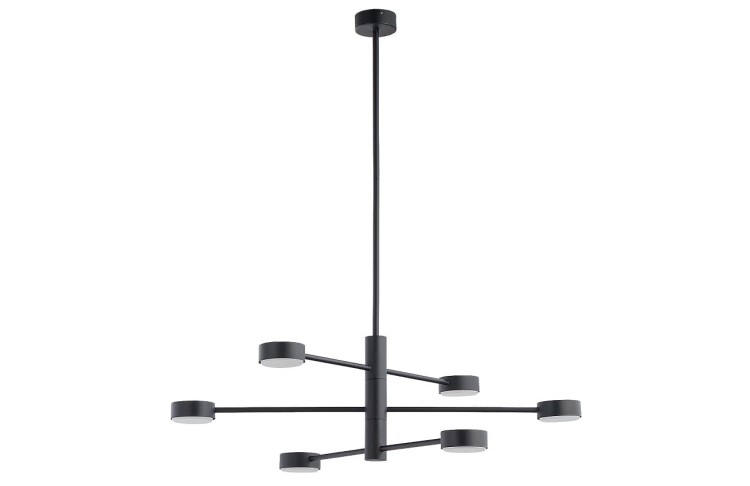 Lampa sufitowa wisząca Industrialna Loft ORBIT BLACK VI 7946 NOWODVORSKI Lighting GX53 x6 nowoczesna oprawa oświetleniowa metalowa nad stół blat wyspę czarna Inspiracje Premium