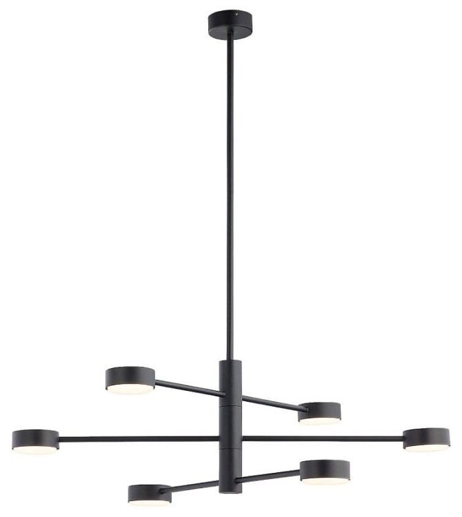 Lampa sufitowa wisząca Industrialna Loft ORBIT BLACK VI 7946 NOWODVORSKI Lighting GX53 x6 nowoczesna oprawa oświetleniowa metalowa nad stół blat wyspę czarna Inspiracje Premium