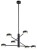 Lampa sufitowa wisząca Industrialna Loft ORBIT BLACK VI 7946 NOWODVORSKI Lighting GX53 x6 nowoczesna oprawa oświetleniowa metalowa nad stół blat wyspę czarna Inspiracje Premium