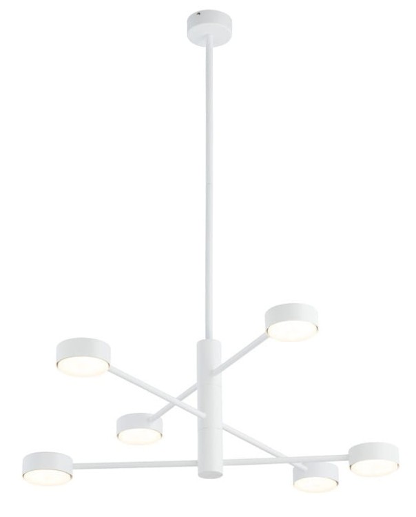 Lampa sufitowa wisząca Industrialna Loft ORBIT WHITE VI 7942 NOWODVORSKI Lighting  GX53 x6 nowoczesna oprawa oświetleniowa metalowa nad stół blat wyspę biała Inspiracje Premium