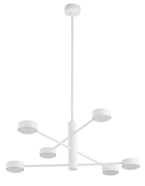 Lampa sufitowa wisząca Industrialna Loft ORBIT WHITE VI 7942 NOWODVORSKI Lighting  GX53 x6 nowoczesna oprawa oświetleniowa metalowa nad stół blat wyspę biała Inspiracje Premium
