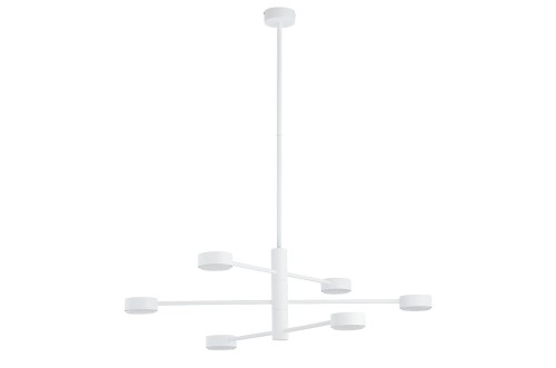 Lampa sufitowa wisząca Industrialna Loft ORBIT WHITE VI 7942 NOWODVORSKI Lighting  GX53 x6 nowoczesna oprawa oświetleniowa metalowa nad stół blat wyspę biała Inspiracje Premium