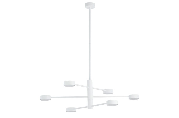Lampa sufitowa wisząca Industrialna Loft ORBIT WHITE VI 7942 NOWODVORSKI Lighting  GX53 x6 nowoczesna oprawa oświetleniowa metalowa nad stół blat wyspę biała Inspiracje Premium
