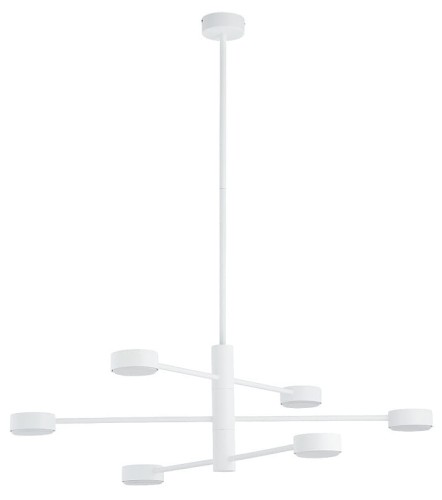 Lampa sufitowa wisząca Industrialna Loft ORBIT WHITE VI 7942 NOWODVORSKI Lighting  GX53 x6 nowoczesna oprawa oświetleniowa metalowa nad stół blat wyspę biała Inspiracje Premium