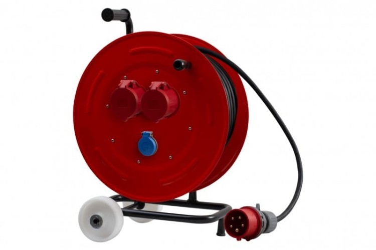 Przedłużacz siłowy na bębnie metalowym MAKARA-460 NK OW 5x2,5  16A 5p, 32A 5p, 230V, wtyczka 16A 5p - 40m 15000-61 F-Elektro