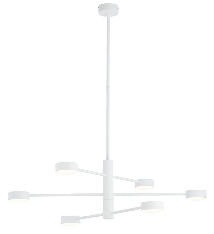 Lampa sufitowa wisząca Industrialna Loft ORBIT WHITE VI 7942 NOWODVORSKI Lighting  GX53 x6 nowoczesna oprawa oświetleniowa metalowa nad stół blat wyspę biała Inspiracje Premium