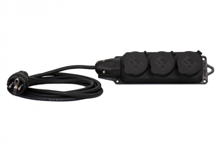 Przedłużacz listwowy gumowy 3x230V(3x2P+Z)  OW (H05RR-F) 3x2,5-10m 33975-3 F-Elektro