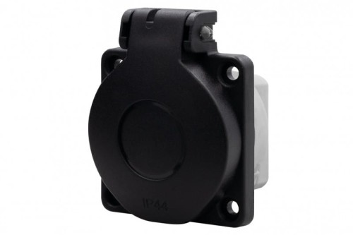 Gniazdo tablicowe 16A 250V 2P+Z  IP44 - B czarne 71091 F-Elektro