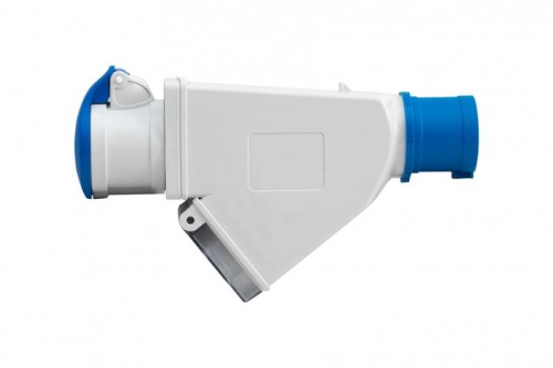 Adapter kempingowy wtyk 16A 3p przemysłowy, gniazdo 16A 3P przemysłowe, gniazdo tablicowe 230V IP44  73117 F-Elektro