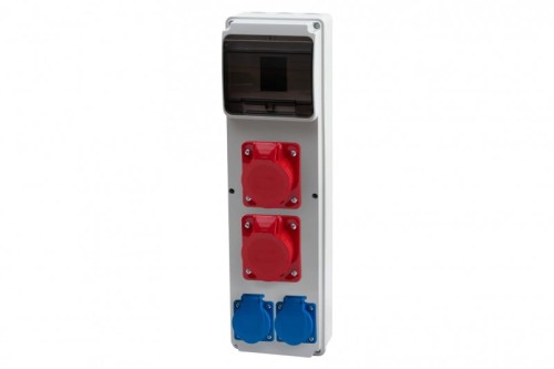 Rozdzielnica ULISSE 6M MAXI - gniazda 2x16A 5p, 2x230V /6 modułów/ 74180.21 F-Elektro