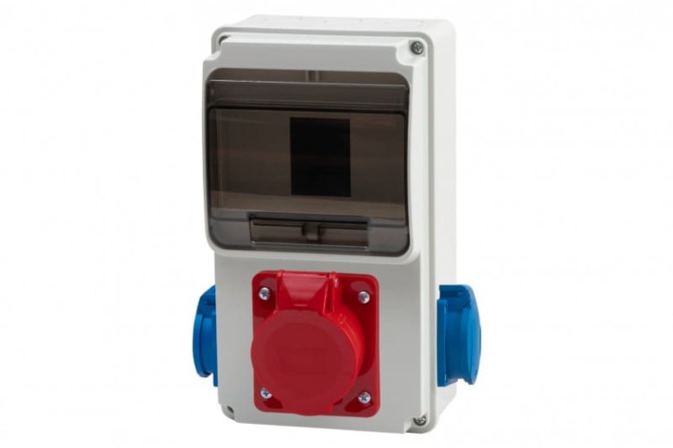 Rozdzielnica ULISSE 6M MINI - gniazda 16A 5p, 2x230V /6 modułów/ 74180.38 F-Elektro