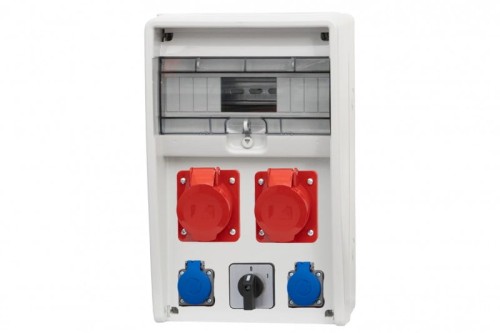 Rozdzielnica ULISSE 12M - gniazda 16A 5p, 32A 5p, 2x230V, 0/1(32A) /12 modułów/ 74181.13 F-Elektro