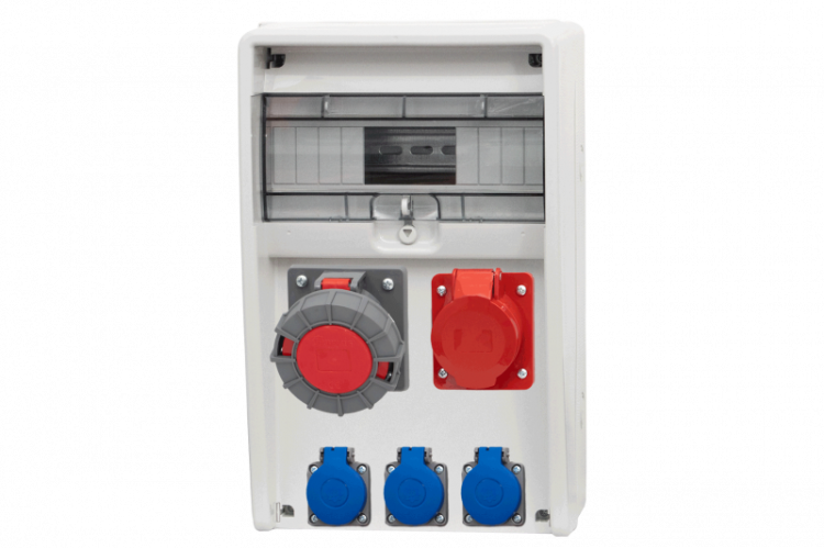Rozdzielnica ULISSE 12M - gniazda 32A 5p, 63A 5p, 3x230V /12 modułów/ 74181171 F-Elektro